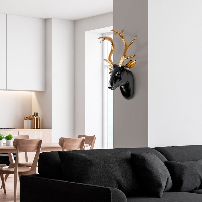 Wallity Bust of Deer - 5 Oro y Negro Wallity Bust of Deer - 5 Oro y Negro